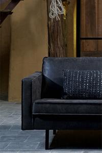 Čierna Kožená rohová pohovka Rodeo Corner – pravý roh 85 × 266 × 86, 213 cm BEPUREHOME