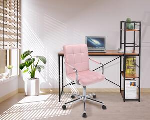 Dekorstudio Otočná zamatová stoliča QUATRO - ružová