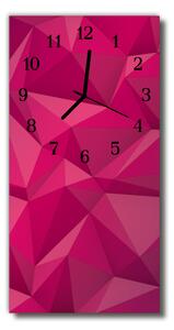 Sklenené hodiny vertikálne Umenie 3d grafické ružové 30x60 cm