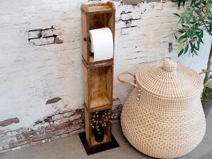 Drevený stojan na toaletný papier Brick Moulds - 15*95*10 cm - Chic Antique