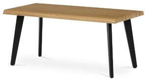 Autronic - Stůl konferenční, 120x60x55 cm, MDF deska, dekor divoký dub, kov, černý lak - CT-F4412 OAK AKCE NOVINKA