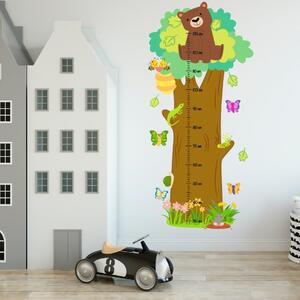 PIPPER. Samolepka na stenu "Detský meter - strom so zvieratkami"