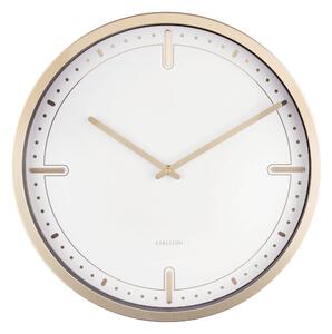 KARLSSON Nástenné hodiny Dots & Batons – biela ∅ 42 cm × 4,3 cm