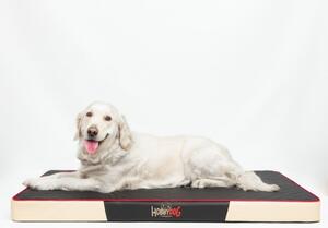 Matrac pre psa PREMIUM XL s béžovou ekokožou, hnedý