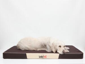 Matrac pre psa PREMIUM XL s hnedou ekokožou, hnedý