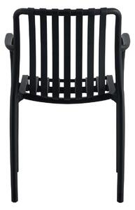 JULIAN čierna - moderné stoličky do kuchyne, záhrady, kaviarne (stohovateľné)