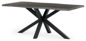Autronic - Stůl jídelní, 180x90x75 cm, MDF deska, dekor šedý dub, kovová noha ve tvaru hvězdy, černý lak - HT-F4618 GREY AKCE NOVINKA
