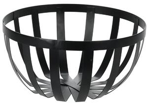 DekorStyle Kovový košík Folyn 25 cm čierny