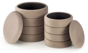 Sada 2 ks taburetov PAX, priemer 33/40 cm, taupe