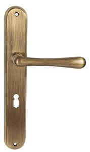 Kľučka Naturel Elegant bronz česaný lesklý WK kľúč rozteč 90 mm ELEGANTOGR92