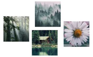 Set obrazov chata v malebných horách