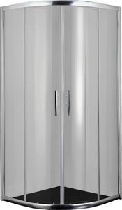 POLKRUHOVÝ SPRCHOVACÍ KÚT, chrómová, 90/200/90 cm XXXL - Sprchové kúty, Online Only