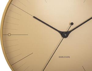 KARLSSON Nástenné hodiny Index – žltá ∅ 40 × 4,5 cm