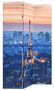 Skladací paraván, 120x170 cm, potlač nočného Paríža