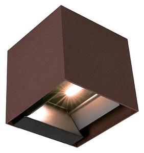 LED Sol nástenné svietidlo so snímačom LED/9W/3,7V 3000/4000/5000K IP65 2600 mAh hnedá