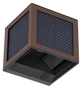 LED solárne nástenné svietidlo so senzorom LED/9W/3,7V 3000/4000/6000K IP65 2600mAh hnedé