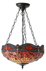 Endon 64076 - Luster na reťazi Tiffany DRAGONFLY 3xE27/60W/230V priemer 41 cm
