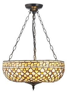 Endon 111882 - Luster na reťazi Tiffany MILLE FEUX 3xE27/10W/230V pr. 45 cm