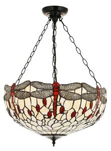 Endon 112251 - Závesný luster na reťazi Tiffany DRAGONFLY 3xE27/60W/230V priemer 50 cm