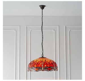 Endon 64082 - Luster na reťazi Tiffany DRAGONFLY 3xE27/60W/230V priemer 50 cm