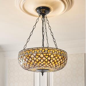 Endon 111882 - Luster na reťazi Tiffany MILLE FEUX 3xE27/10W/230V pr. 45 cm