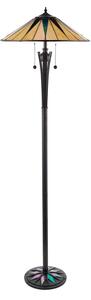Endon 64041 - Stojacia lampa Tiffany DARK STAR 2xE27/60W/230V priemer 49 cm