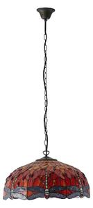 Endon 64082 - Luster na reťazi Tiffany DRAGONFLY 3xE27/60W/230V priemer 50 cm