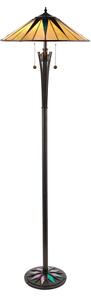 Endon 64041 - Stojacia lampa Tiffany DARK STAR 2xE27/60W/230V priemer 49 cm
