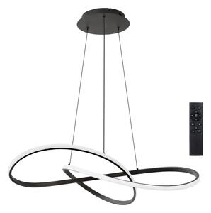 Brilagi - LED stmievateľný luster na lanku INFINITY LED/80W/230V 80x80 cm čierny + diaľkové ovládanie