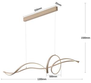 Brilagi - stmievateľný LED závesný luster na lanku SIGNATURE LED/55W/230V 120x23 cm béžový + diaľkový ovládač