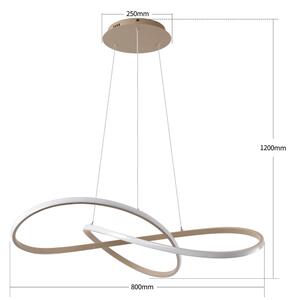 Brilagi - LED stmievateľný závesný luster INFINITY LED/80W/230V 80x80 cm béžový + diaľkové ovládanie