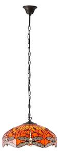 Endon 64081 - Luster na reťazi Tiffany DRAGONFLY 3xE27/60W/230V pr. 41 cm