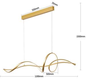 Brilagi - stmievateľný LED luster na lanku SIGNATURE LED/55W/230V 120x23 cm zlatý + DO