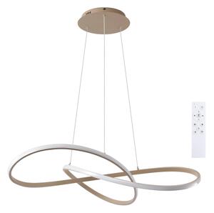 Brilagi - LED stmievateľný závesný luster INFINITY LED/80W/230V 80x80 cm béžový + diaľkové ovládanie