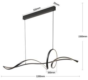 Brilagi - stmievateľný LED luster na lanku SIGNATURE LED/55W/230V 120x23 cm čierny + DO