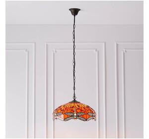 Endon 64081 - Luster na reťazi Tiffany DRAGONFLY 3xE27/60W/230V pr. 41 cm