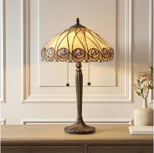 Endon 112184 - Stolová lampa Tiffany HUTCHINSON 2xE27/10W/230V pr. 40 cm
