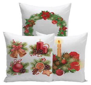 XPOSE® Set obliečok na vankúš ADVENTNÝ ČAS 40x40 cm - 3ks