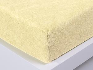 XPOSE® Froté plachta Exclusive - vanilková 160x200 cm