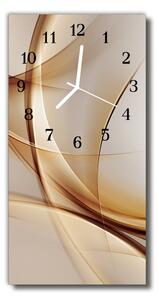 Nástenné hodiny vertikálne Umenie abstrakcie béžová 30x60 cm