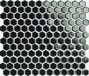 Keramická mozaika Premium Mosaic černá 26x30 cm lesk MOS26BK