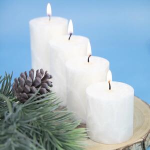 Adventné sviečky biele postupné - 4ks