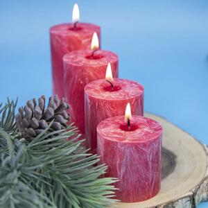 Adventné sviečky červené postupné - 4ks