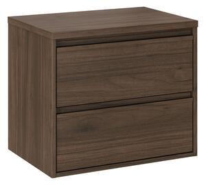 Comad Závěsná skříňka pod umyvadlo Villa s deskou 60 cm ořech