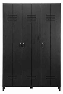 VTWONEN Šatníková skriňa Locker – čierna 186 × 123 × 40 cm