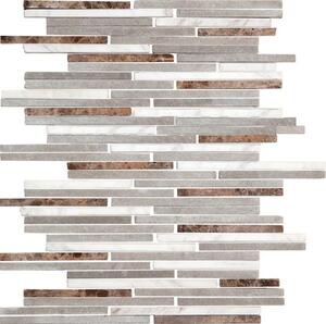 Kamenná mozaika Premium Mosaic Stone šedá 25x30 cm mat STMOS7140MIX1