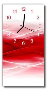 Nástenné hodiny vertikálne Umenie červená abstraktné 30x60 cm