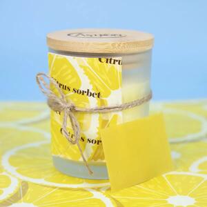 Vonná Sviečka želania v skle - Citrus sorbet