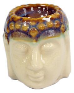 Buddhova hlava aromalampa 8,5 cm - Biela