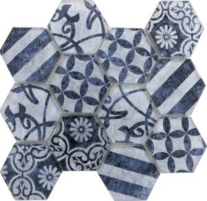 Sklenená mozaika Premium Mosaic azul 26x30 cm mat PATCHWORK73AZ